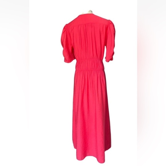 ba&sh Linda Pink Midi Dress Size Small - Picture 9 of 9